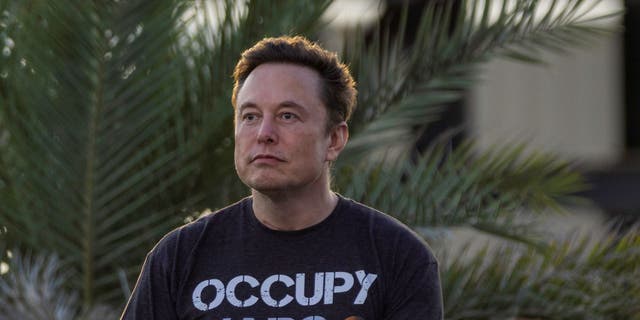 SpaceX founder Elon Musk during a T-Mobile and SpaceX joint event on August 25, 2022 in Boca Chica Beach, Texas