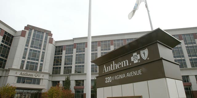 FILE - The headquarters of Blue Cross Blue Shield health insurer Anthem Inc. is seen in Indianapolis, Ind.