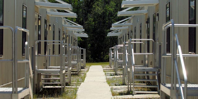 Modular barracks units used by the U.S. Army 3rd Infantry Division are shown during a tour May 1, 2008 in Fort Stewart, Georgia. 