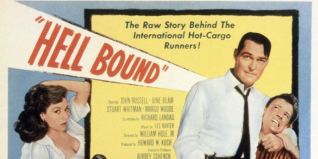 June Blair starred opposite John Russell (holding gun) in 1957's "Hell Bound."