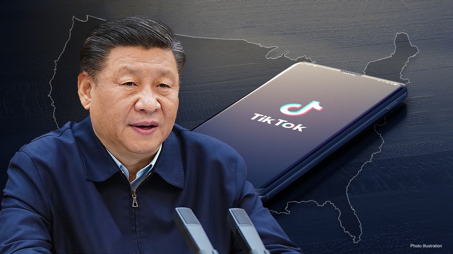 Photo illustration of China and TikTok