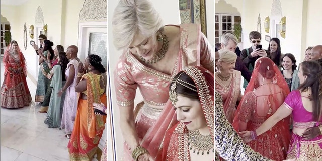 Many Indian brides wear red to their weddings; red is symbolic of passion, prosperity and new beginnings.