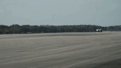 Bohmer's Ford GT hit 310.8 mph on the Space Shuttle landing strip.
