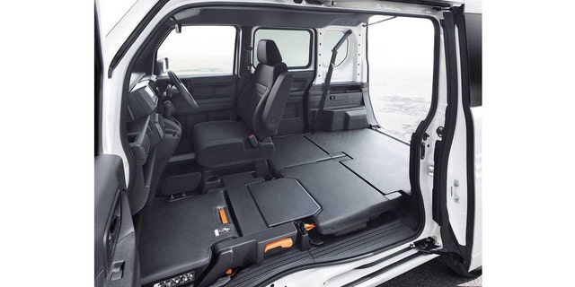 The Honda N-Van's cabin is cleverly designed to maximize space.