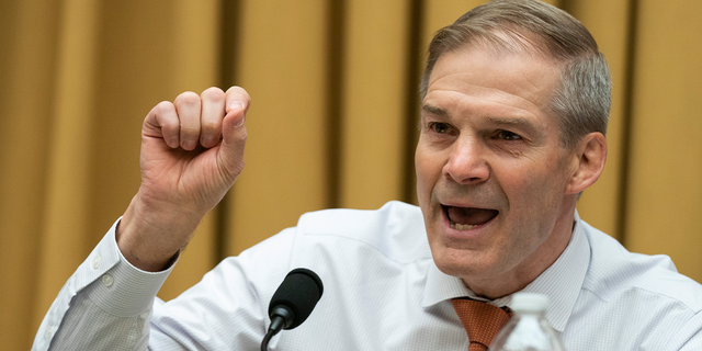 Ranking member of the House Judiciary Committee chairman Rep. Jim Jordan, R-Ohio, speaks during a hearing with Homeland Security Secretary Alejandro Mayorkas, on Capitol Hill, Thursday, April 28, 2022, in Washington.