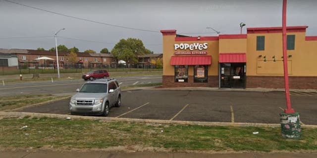 Popeyes location at corner of Warren and Conner in east Detroit